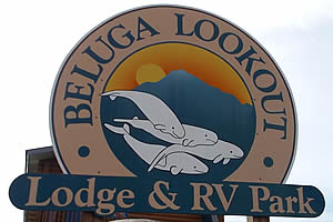 Beluga Lookout RV Park is located on the bluff overlooking the mouth of the Kenai River. 