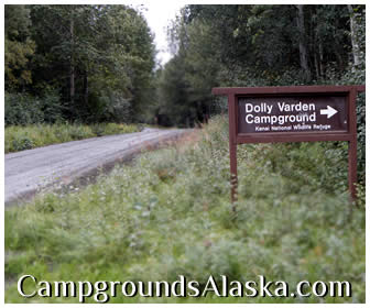 Enterance to Dolly Varden Lake Campground.