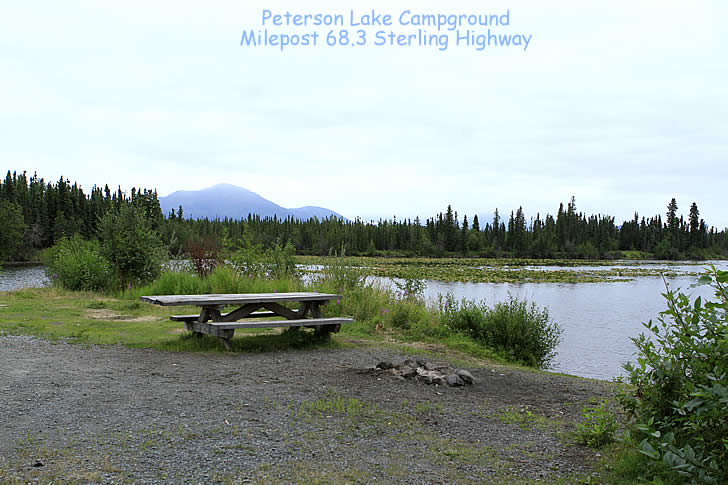 Peterson Lake Campground Milepost 68.3 Sterling Highway, Alaska