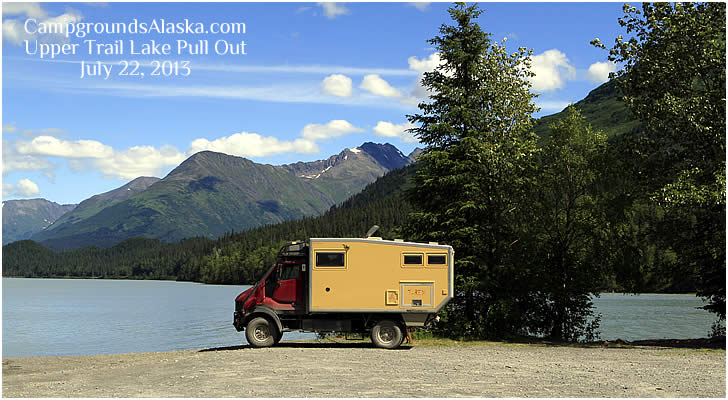 Upper Trail Lake on the Kenai Peninsula in Moose Pass, Alaska.