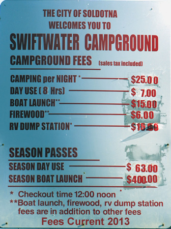 Swiftwater Campground Fees
