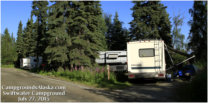 Swiftwater Campground in Soldotna AK.