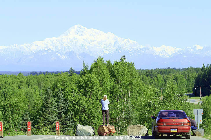 Mount McKinley from the pullout along the Talkeetna Cutoff.