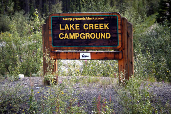 Lake Creek Campground in the Yukon Territory